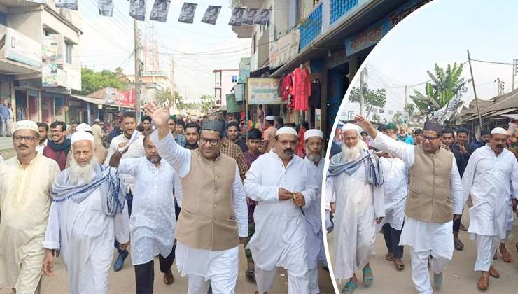 ফরিদপুর-১ আসনের তিন উপজেলায় ঈগল প্রতীকের স্বতন্ত্র প্রার্থী দোলনের গণসংযোগে জনতার ঢল