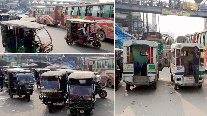 শিমরাইলে হাইওয়ে পুলিশের সামনেই  চলছে মহাসড়কে অবাধে নিষিদ্ধ থ্রীহুইলার ও রুট পারমিট বিহীন  বাসের  ষ্ট্যান্ড,  রয়েছে দোকানপাট ব্যাপক বিশৃঙ্খলা